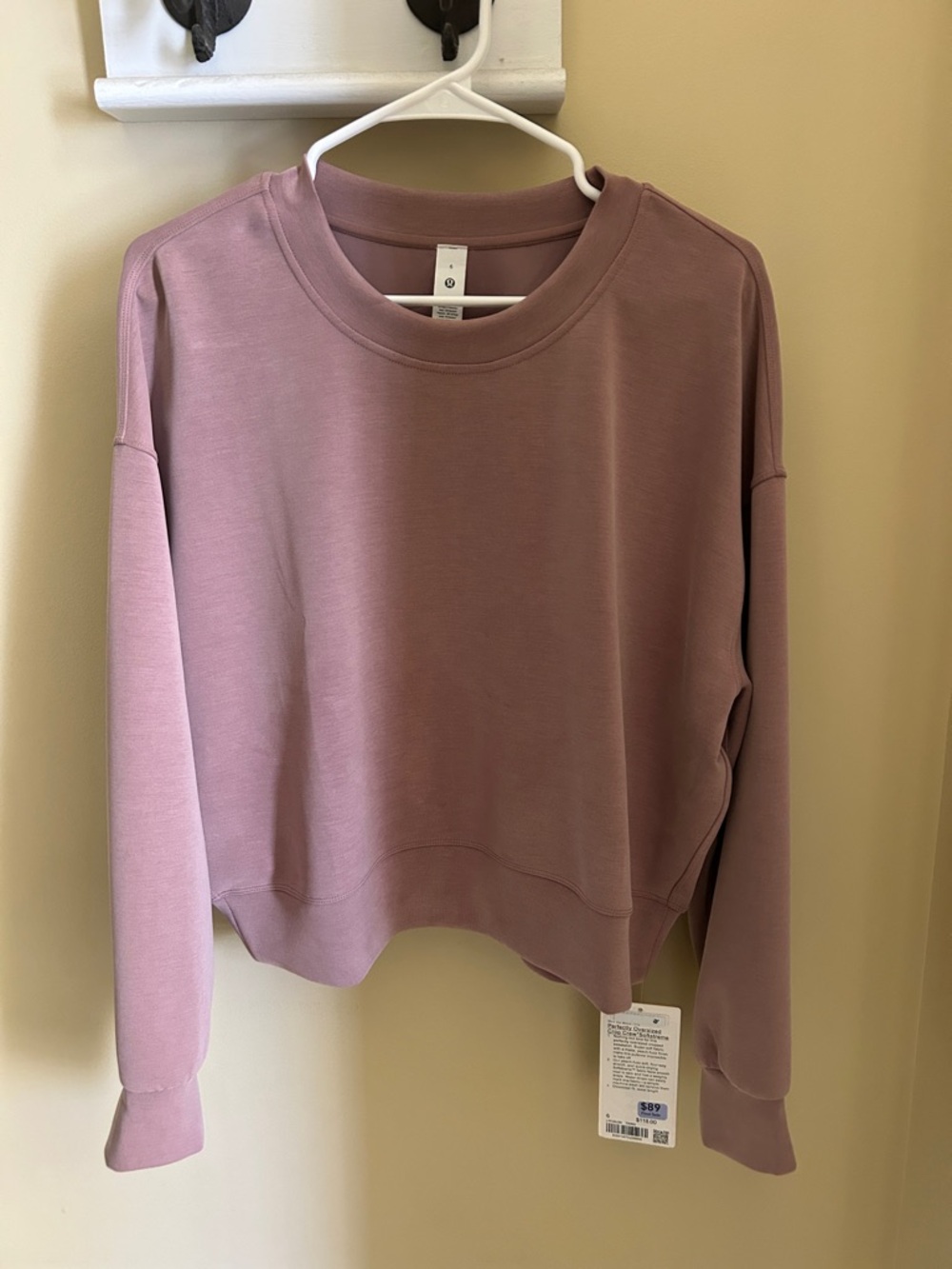 lululemon athletica Cropped Crewneck Sweatshirt in Dusty Mauve